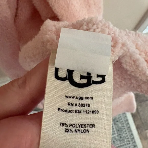 UGG Linny Plush Robe Baby Pink Ultra Cloud Soft Cozy Lounge Robe M Cozycore EUC - Picture 5 of 7